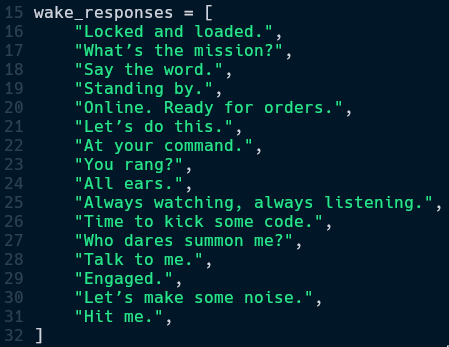 wake word responses