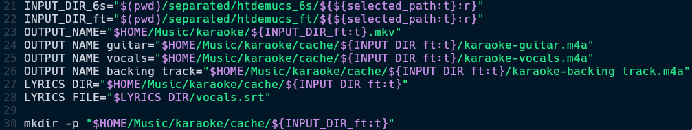 variables declaration and directory structure
